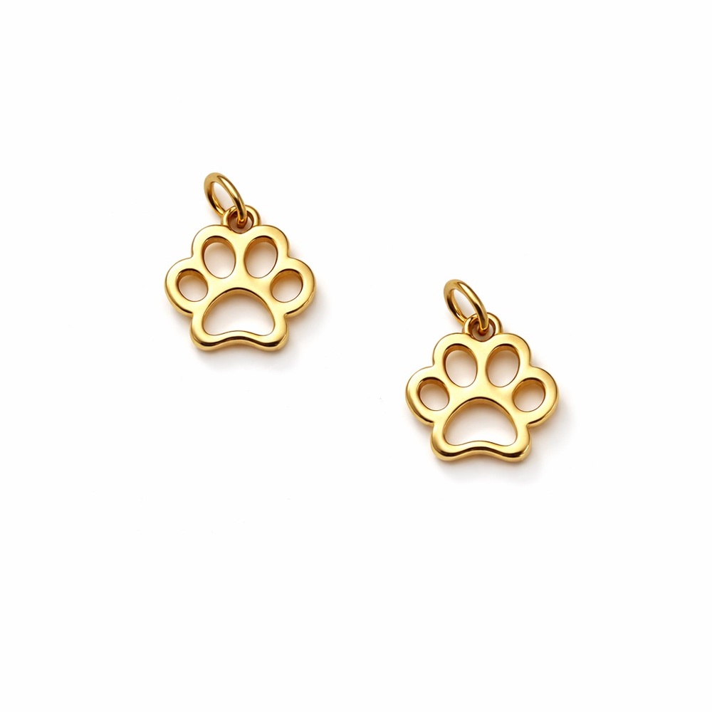 Paw Charm | Gold | Stainless Steel